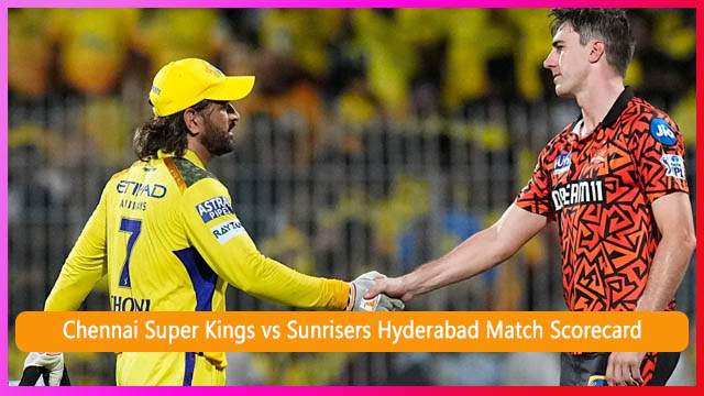 Chennai Super Kings vs Sunrisers Hyderabad Match Scorecard